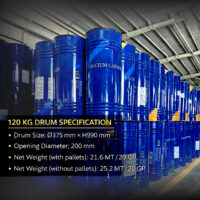 Calcium Carbide 120KG Steel Drum Nitrogen-Flushed & Moisture-Proof Packaging